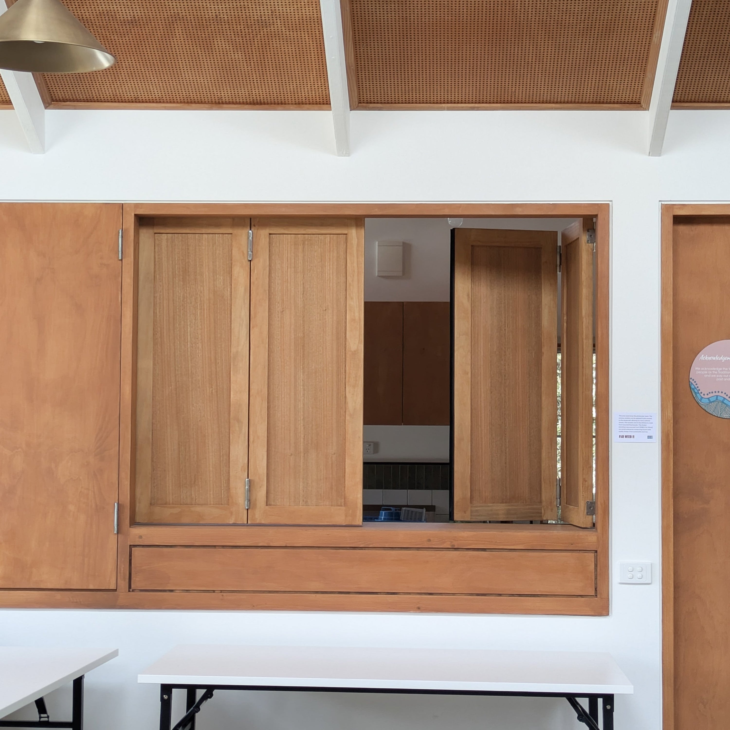 New hall with a special material story