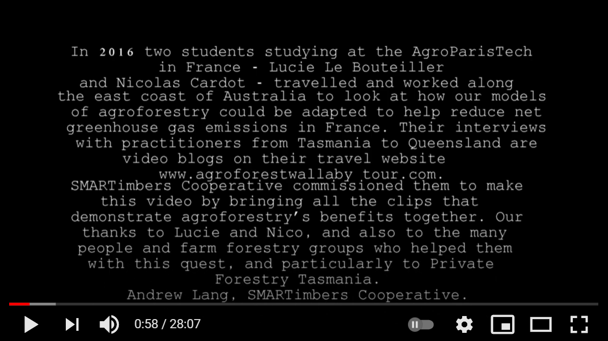 Video of Agroforesty in Australia